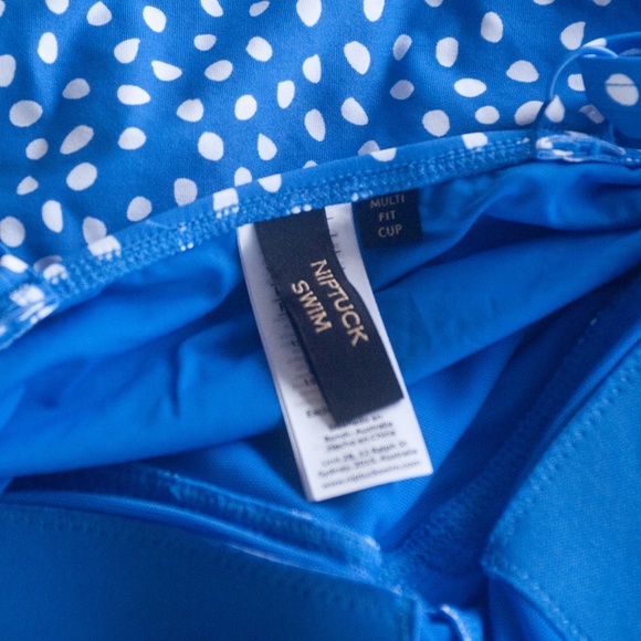 Nip Tuck Swim Swim Nwt Nip Tuck Swim Blue Polka Dot Ruffle Tankini